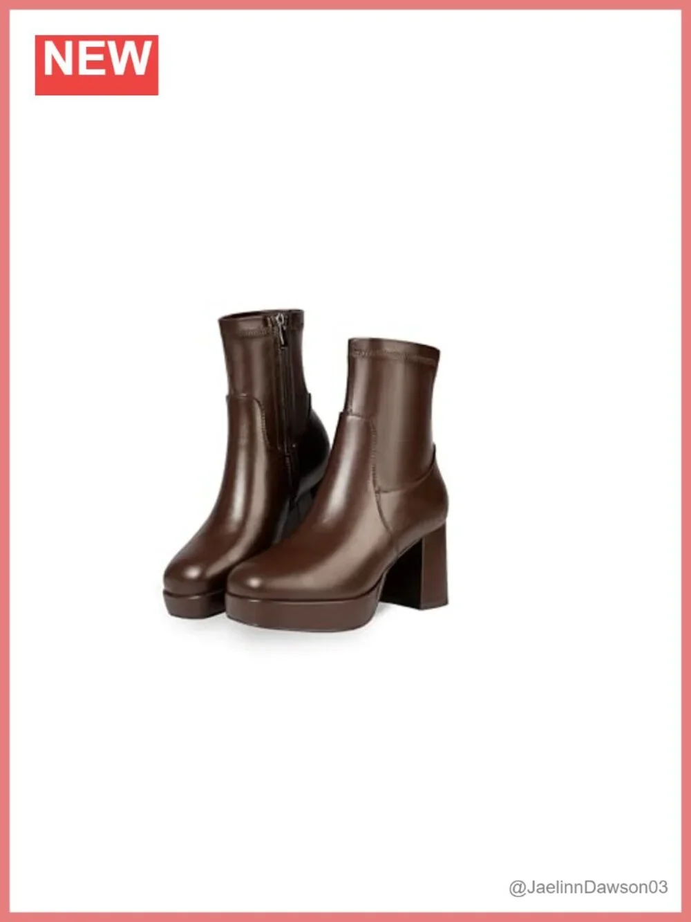 Women's Stretch Ankle Boots Chunky Heel Platform Square Toe Booties